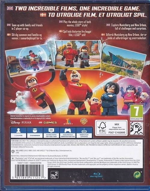 Lego - The Incredibles - PS4 (A Grade) (Genbrug)